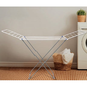 Moy Winged Clothes Airer - Galvanised Steel with Outdoor Ground Pins for Stability
