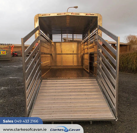 M-Tec 12ft x 6ft Twin Axle Livestock Trailer