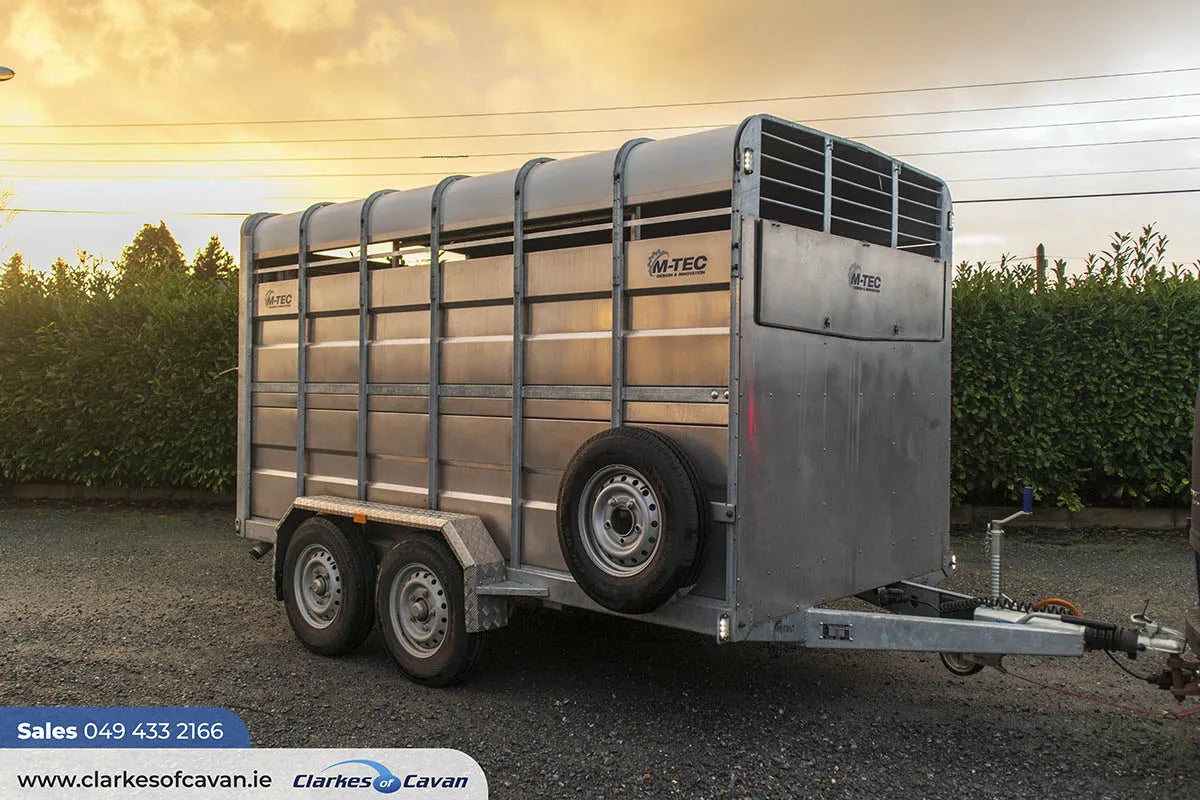 M-Tec 12ft x 6ft Twin Axle Livestock Trailer