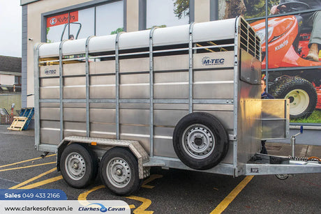 M-Tec 12ft x 6ft Twin Axle Livestock Trailer