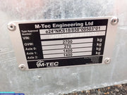 M-Tec 8ft x 5ft Twin Axle Trailer