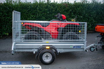 M-Tec 7ft4" x 4ft 4" Quad Master Trailer with Side Access Gate
