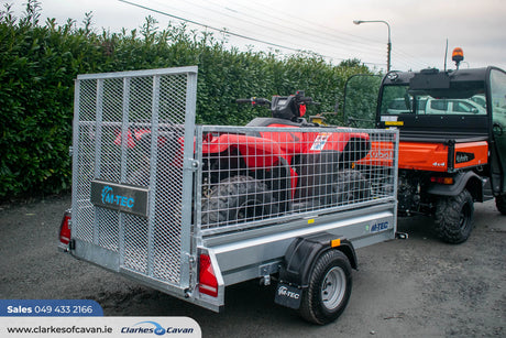 M-Tec 7ft4" x 4ft 4" Quad Master Trailer with Side Access Gate