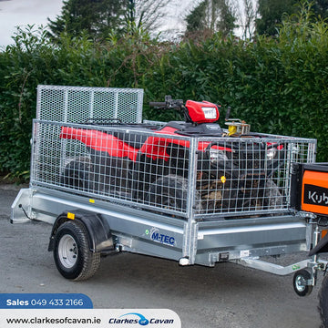 M-Tec 7ft4" x 4ft 4" Quad Master Trailer with Side Access Gate