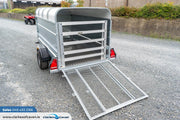M-Tec 8ft x 4ft Trailer with Rear Access Gate & Canopy
