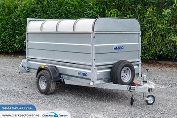 M-Tec 8ft x 4ft Trailer with Rear Access Gate & Canopy