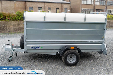 M-Tec 8ft x 4ft Trailer with Rear Access Gate & Canopy