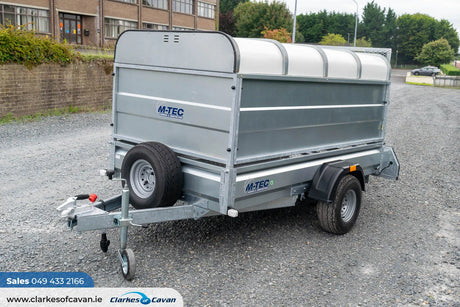 M-Tec 8ft x 4ft Trailer with Rear Access Gate & Canopy