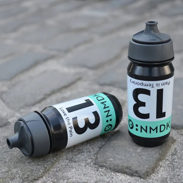 RULE #13 Black/Mint Bidon | 500ml Biobased Leakproof Cycling Water Bottle