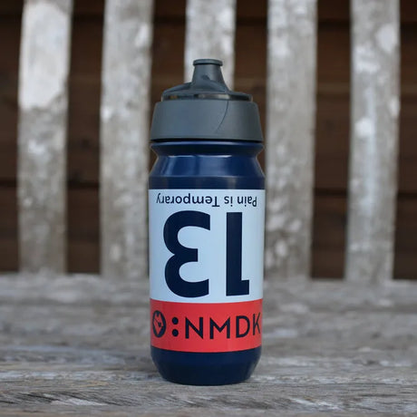 RULE #13 Navy/Red Bidon | 500ml Biobased, Leakproof Cycling Water Bottle