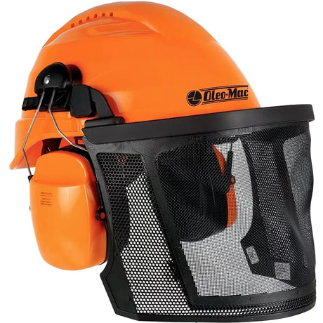 Oleo‑Mac Protective Helmet with Visor & Ear Defenders - Certified Chainsaw Safety Gear
