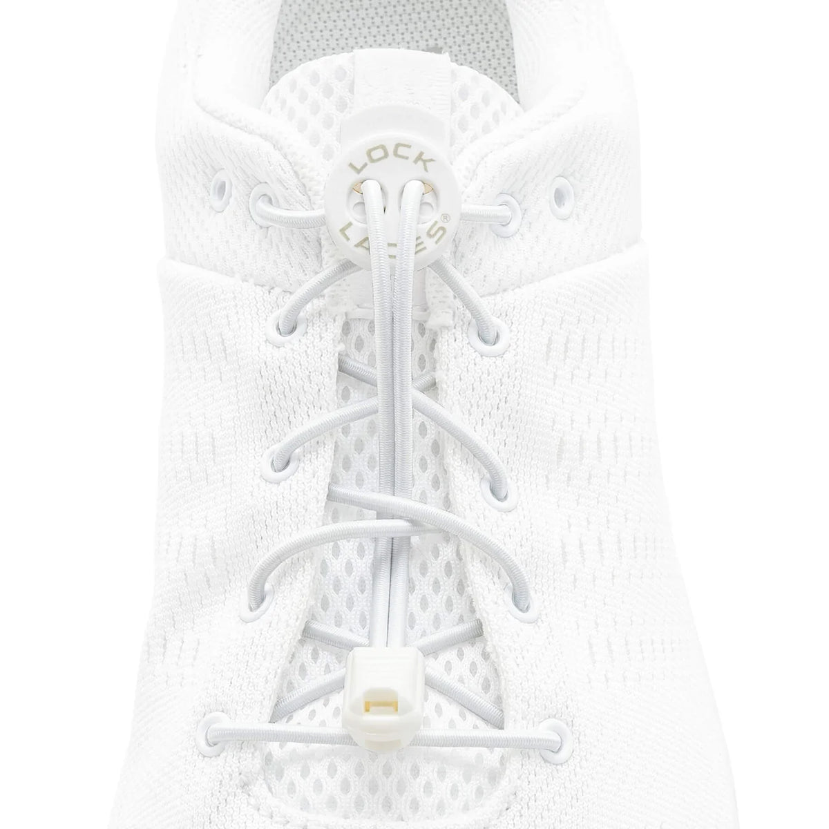 Original Lock Laces No-Tie White Shoelaces - 48" Elastic Laces for Adults & Kids