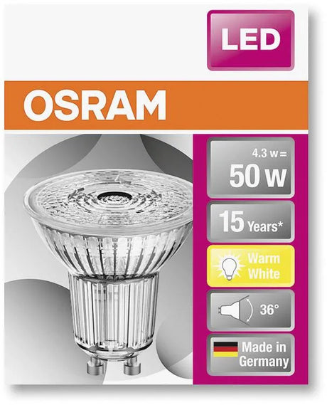 Osram 4058075112568 LED (monochrome) EEC F (A - G) GU10 Reflector bulb 4.3 W = 50 W