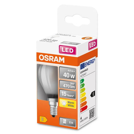 Osram 4058075436480 LED (monochrome) EEC E (A - G) E14 Pear shape 4 W = 40W Wa
