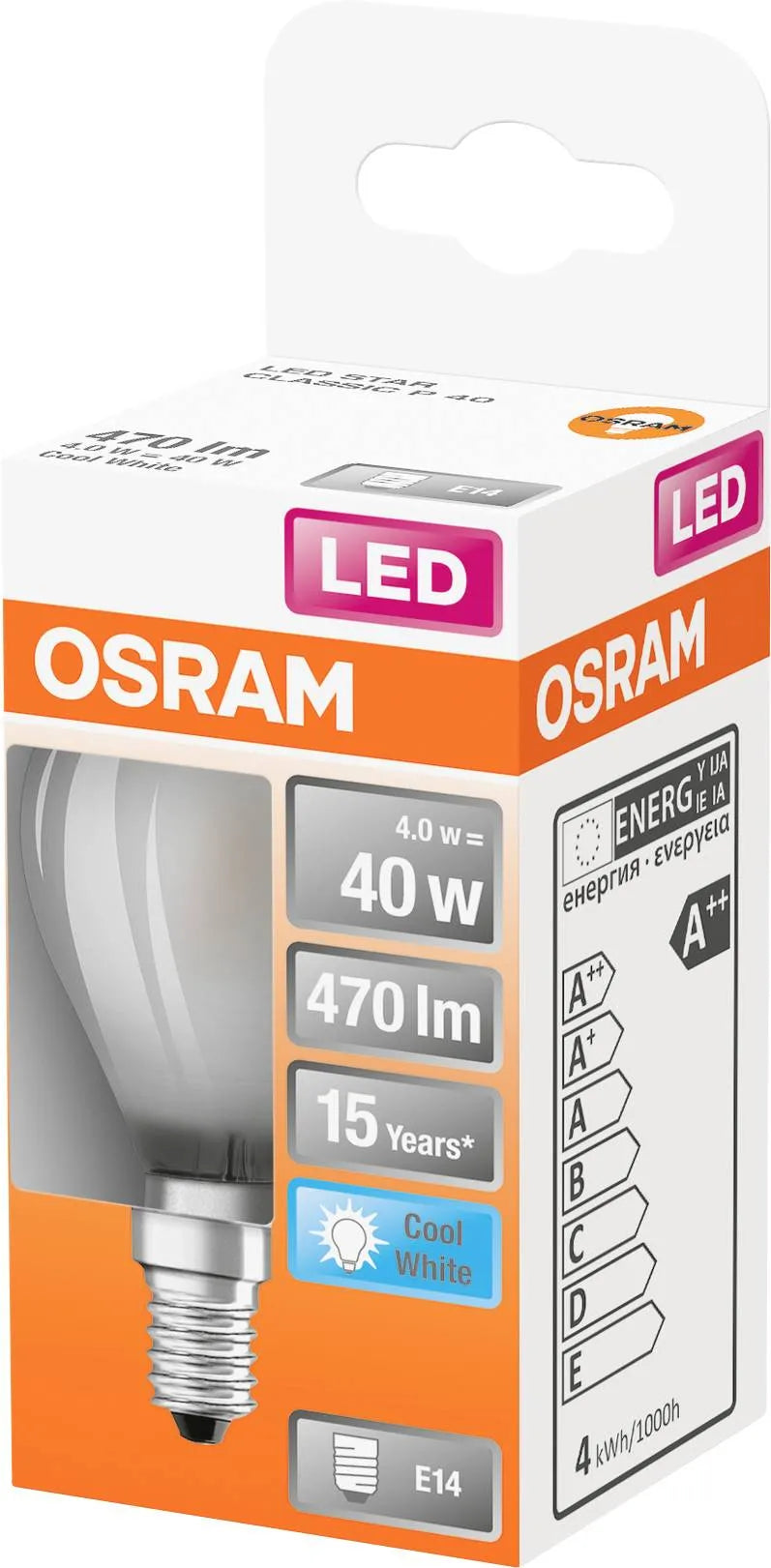 OSRAM 4058075437081 LED (monochrome) EEC E (A - G) E14 Globe shape 4 W = 40W
