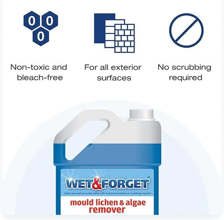 Wet & Forget 5 Litre Mould, Moss, Algae & Lichen Remover