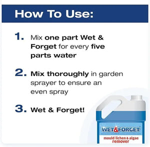 Wet & Forget 5 Litre Mould, Moss, Algae & Lichen Remover
