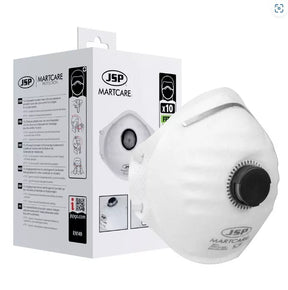 P2 (FFP2) Valved Respirator Dust Masks 10 Pack - JSP Martcare Disposable Face Masks