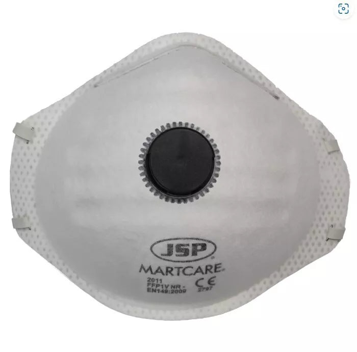P2 (FFP2) Valved Respirator Dust Masks 10 Pack - JSP Martcare Disposable Face Masks