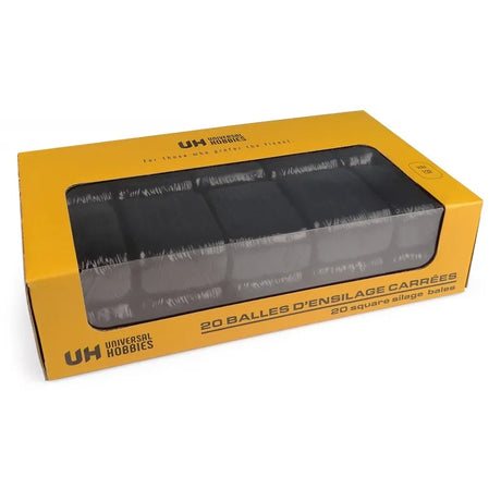 Pack of 20 Square Silage Bales - Black 1:32 Scale Die‑Cast by Universal Hobbies
