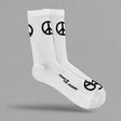 NMDK PEACE White Cycling Socks | Q-Skin Antibacterial Pro Fit Socks