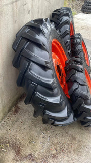 Petlas X2 8.3-20 Tyres 6 Stud + 13.6-28 8 Stud L Series Ag Tyres 70%  + Kubota Rims 