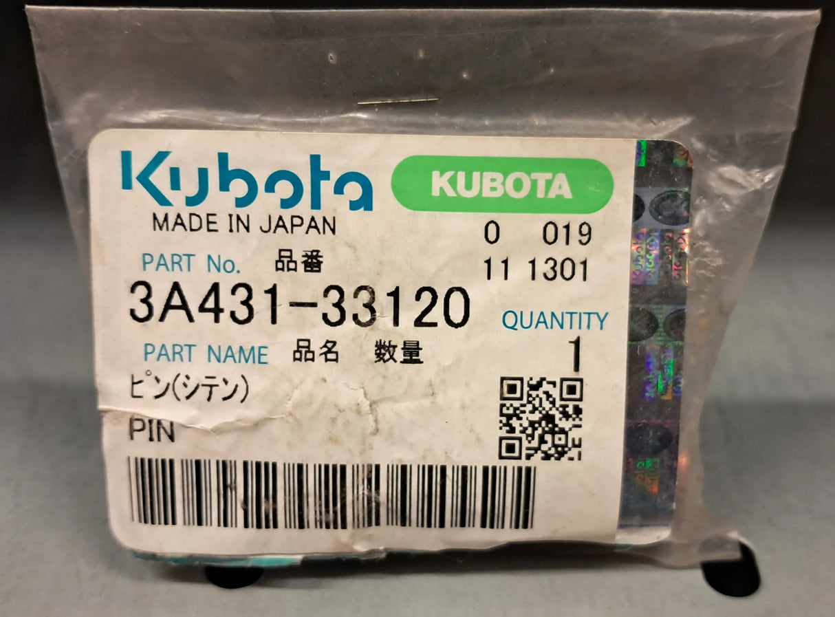 Kubota Pin 3A431-33120 - OEM Replacement for Differential Lock Pedal & Clutch Cable Applications