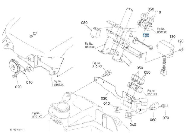 PL501-68560 Kubota Buzzer Alarm for GR1600EC2 & GR2100EC2