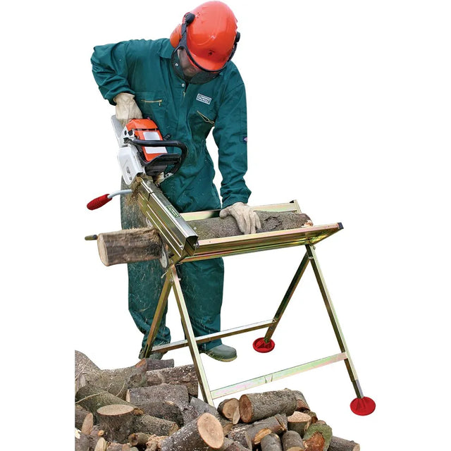 Portek Logmaster Heavy Duty Saw Horse Chainsaw Mounted Log Bench