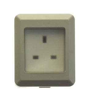Powermaster 1 Gang Outdoor Damp Proof Socket - IP55 Rated