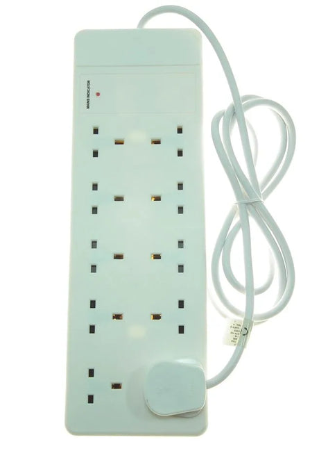 PowerMaster 10 Gang 2 m 13 Amp Extension Lead - 10‑Outlet Power Strip (4100)