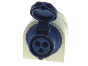 PowerMaster 16 Amp 220 V 2‑Pin + Earth Blue Socket (CEE‑5)