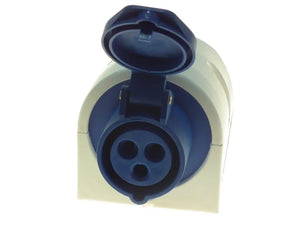 PowerMaster 16 Amp 220 V 2‑Pin + Earth Blue Socket (CEE‑5)