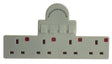 PowerMaster 4‑Way Direct Plug‑In Switched Surge‑Protected Adaptor - 13 A, 4 Gang (8544)