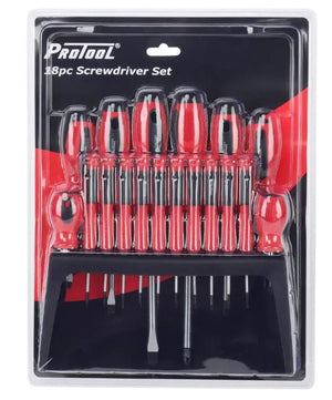 Protool 18pc Screwdriver Kit in Case PT380SD18 - Precision Drivers with Storage Box
