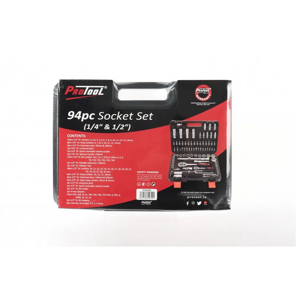 ProTool 1/2'' & 1/4'' Socket Set (94 pcs)