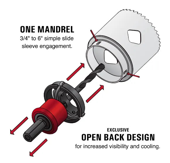 Quickcore Arbor 3/8"