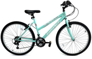 IGNITE Ladies Radiance Mint 15" Frame MTB - 18-Speed Shimano, Alloy V-Brakes, Steel Frame