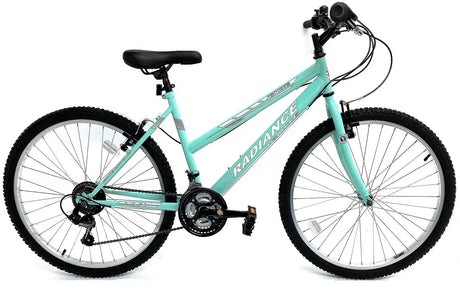 IGNITE Ladies Radiance Mint 17" Frame MTB - 18-Speed Shimano, Alloy V-Brakes, Steel Frame