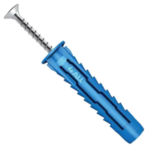 Rawlplug 6mm Nylon Wall Plug with Screws - Box of 50 (4.5mm x 40mm)