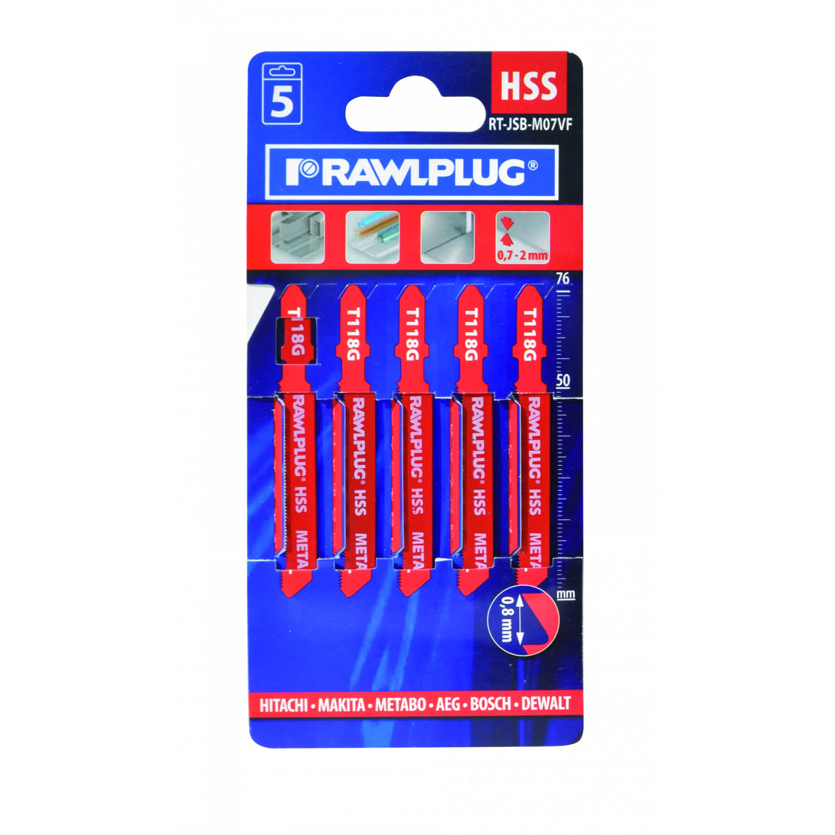 Rawlplug Jigsaw Blades for Metal Cutting