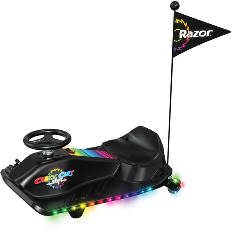 Razor Crazy Cart Shift Lightshow - Kids Drifting Go Kart with LED Lights & Speed Control