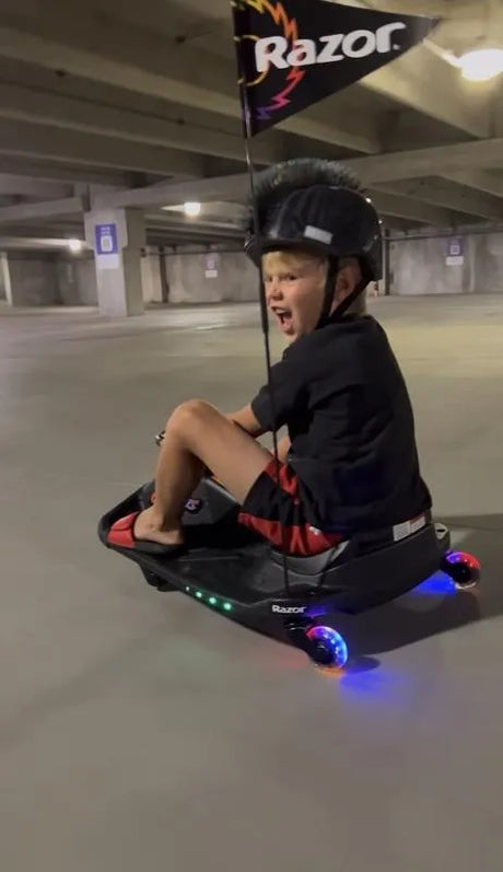Razor Crazy Cart Shift Lightshow - Kids Drifting Go Kart with LED Lights & Speed Control