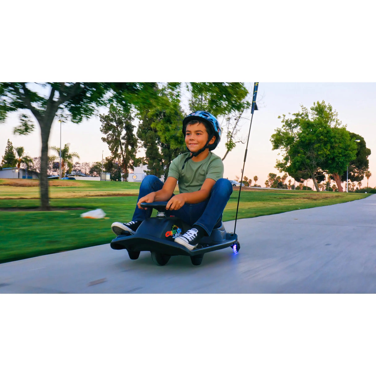 Razor Crazy Cart Shift Lightshow - Kids Drifting Go Kart with LED Lights & Speed Control
