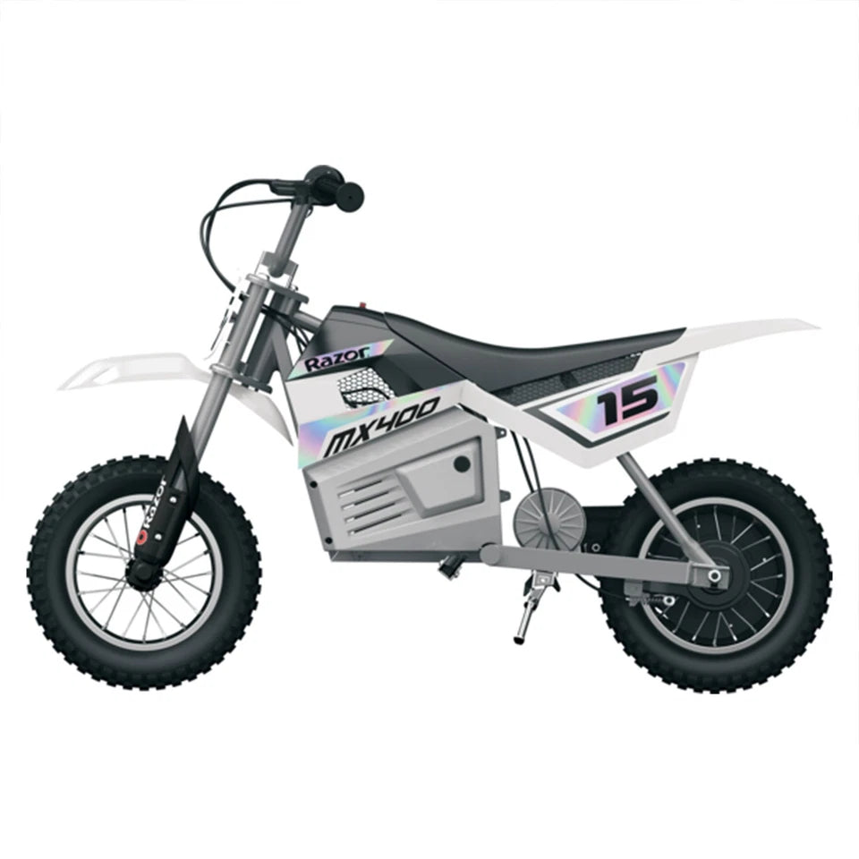 Razor MX400 Electric Motocross Dirt Bike for Teens - White