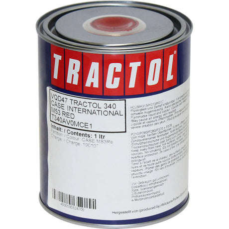 TRACTOL Case International M53 Red High Gloss Paint 1 Litre - Professional Spray Application for Agricultural & Construction Equipment - MK47
