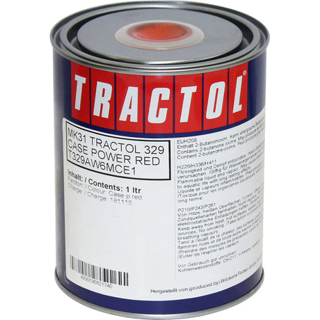 Tractol Paint D.B. Case Power Red 1L - High Gloss Finish for Agricultural & Construction Equipment - MK31