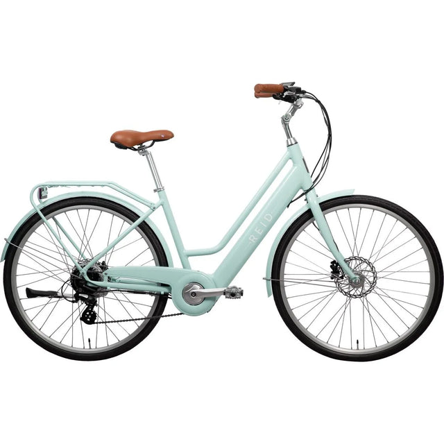 REID Ladies Classic eBike Womens Electric City Bike 46cm Medium  - 250W Motor & Vintage Style in Sage