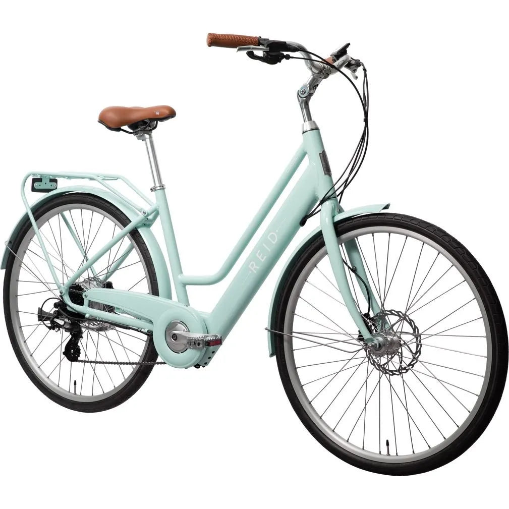 REID Ladies Classic eBike Womens Electric City Bike 46cm Medium  - 250W Motor & Vintage Style in Sage