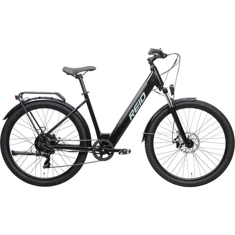 REID Quest 1.0 Electric City Bike Black 42cm (Large) - 250W Motor, 42cm Large Frame, Hydraulic Brakes